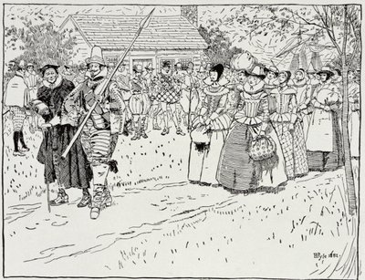 The Arrival of the Young Women at Jamestown, 1621, z Harper