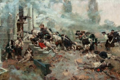 Útok na Chew House od Howard Pyle