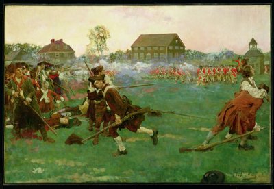 Boj na Lexington Common, 19. dubna od Howard Pyle