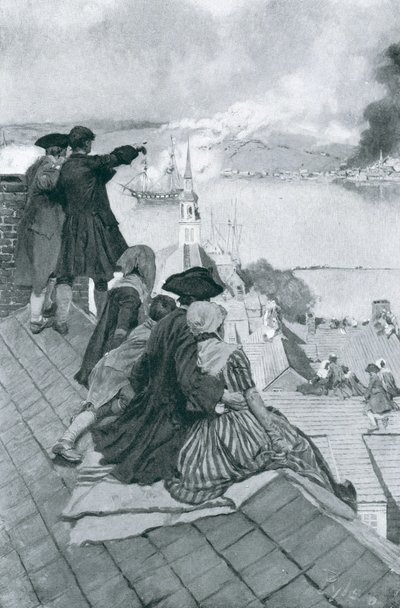 Watching the Fight at Bunker Hill, ilustrace z 