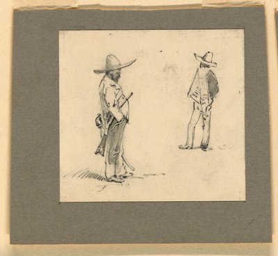 Dva Mexičané stojící od Howard Russell Butler