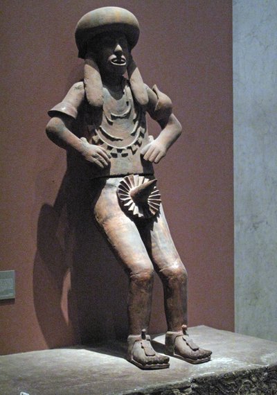 Socha kněze, poklasické období, cca 900-1521 (terakota) od Huaxtec Huaxtec