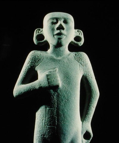 The Young Man of Tamuin, pozdní postklasické období (1300-1521) (kámen) (detail 207851) od Huaxtec Huaxtec