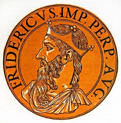 Medailonový portrét Fridricha I. Barbarossy od Hubert (after) Goltzius