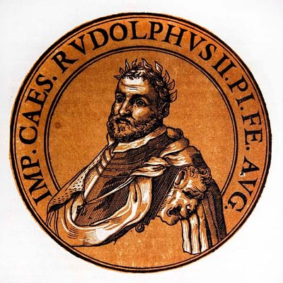 Medailonový portrét Rudolfa II., císaře Svaté říše římské od Hubert (after) Goltzius