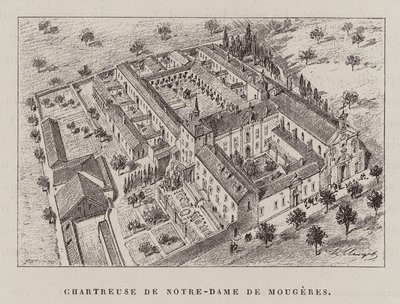 Chartreuse De Notre-Dame De Mougeres (rytina) od Hubert Clerget