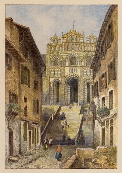 Notre-Dame De France, Au Puy (barevná litografie) od Hubert Clerget