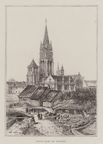 Notre-Dame Du Folgoet (rytina) od Hubert Clerget