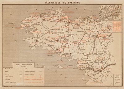 Pelerinages De Bretagne (barevná litografie) od Hubert Clerget