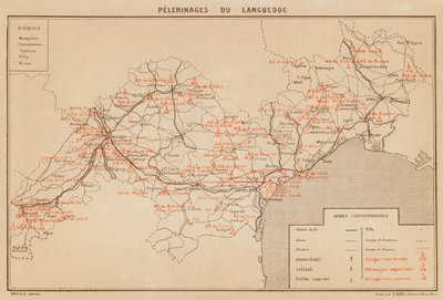 Pelerinages Du Languedoc (barevná litografie) od Hubert Clerget