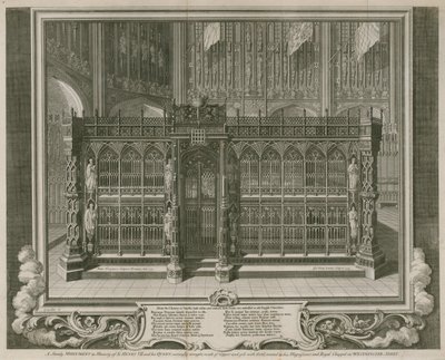 Majestátní památník na památku krále Jindřicha VII. a jeho královny od Hubert Francois Gravelot
