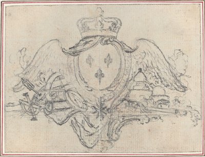 Paže francouzského krále s křídly a vědeckými nástroji od Hubert Francois Gravelot