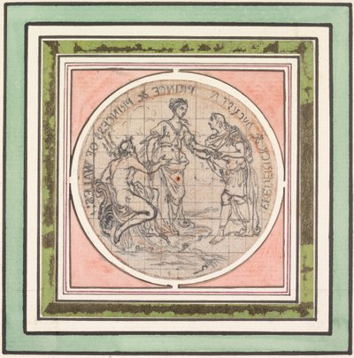 Návrh medaile: Frederick a Augusta, princ a princezna z Walesu od Hubert Francois Gravelot