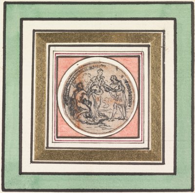 Návrh medaile: Frederick a Augusta, princ a princezna z Walesu od Hubert Francois Gravelot