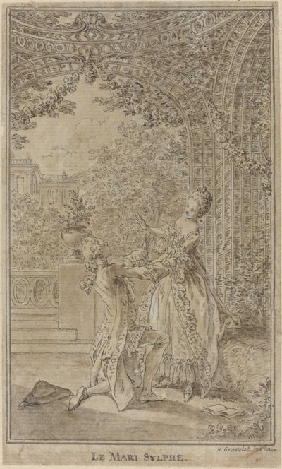 Manžel Sylph od Hubert Francois Gravelot