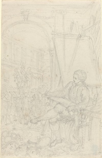 Autoportrét od Hubert Francois Gravelot
