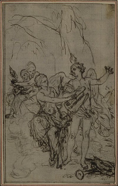 Studie: Viněta - titulní obraz k Lucainově "La Pharsale" od Hubert Francois Gravelot