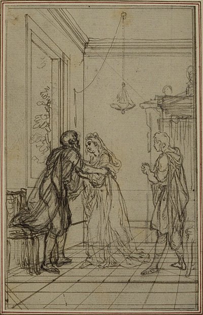 Studie k Lucainově "La Pharsale", Canto II od Hubert Francois Gravelot