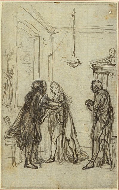Studie k Lucainově "La Pharsale", Canto II od Hubert Francois Gravelot