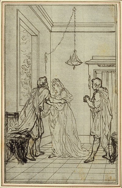 Studie k Lucainově "La Pharsale", Canto II od Hubert Francois Gravelot