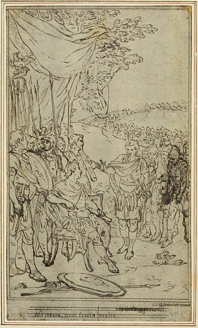 Studie k Lucainově "La Pharsale", Canto IV od Hubert Francois Gravelot