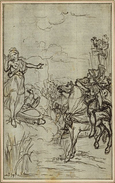 Studie k Lucainově "La Pharsale", Canto I od Hubert Francois Gravelot