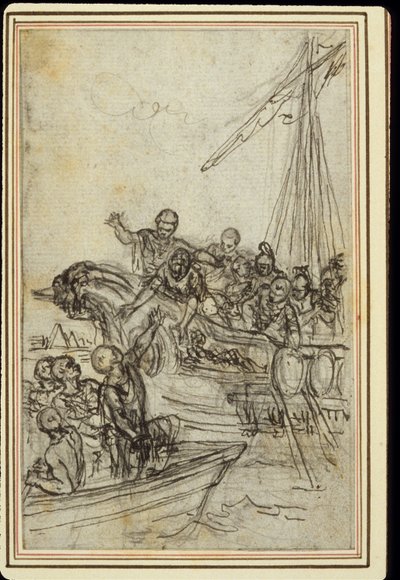Studie k Lucainově "La Pharsale", Canto VIII od Hubert Francois Gravelot
