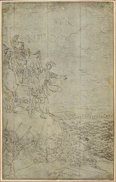 Studie k Lucainově "La Pharsale", Canto VII od Hubert Francois Gravelot