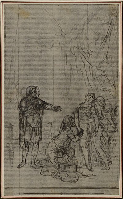 Studie k Lucainově "La Pharsale", Canto V od Hubert Francois Gravelot
