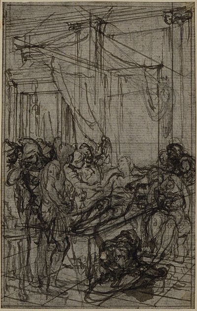 Studie k ilustraci v Tacitově díle "Tiberius aneb Prvních šest knih letopisů", kniha II, svazek 1. od Hubert Francois Gravelot