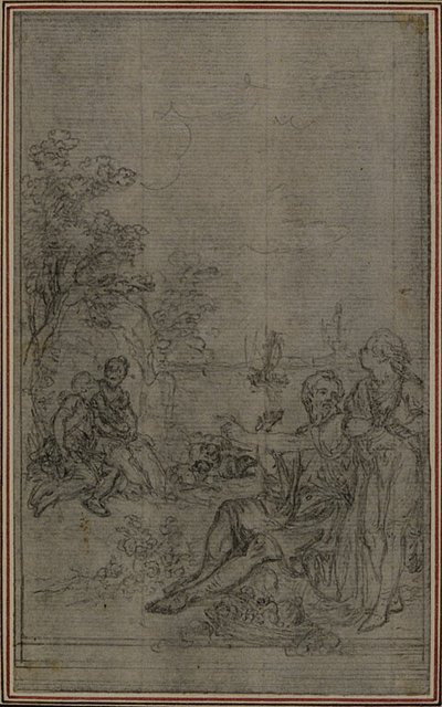 Studie k vinětě Lucretiova díla "O povaze věcí", svazek II, kniha IV od Hubert Francois Gravelot