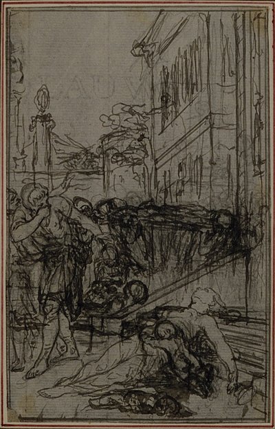 Studie k vinětě Lucretiova díla "O povaze věcí", svazek II, kniha VI od Hubert Francois Gravelot