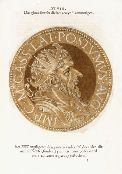 Marcus Cassianus Latinus Postumus od Hubert Goltzius