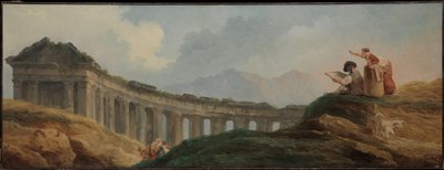Kolonáda v ruinách od Hubert Robert