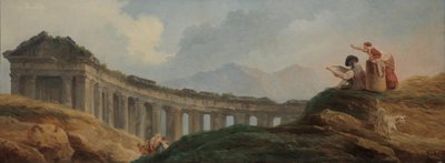 Kolonáda v ruinách od Hubert Robert