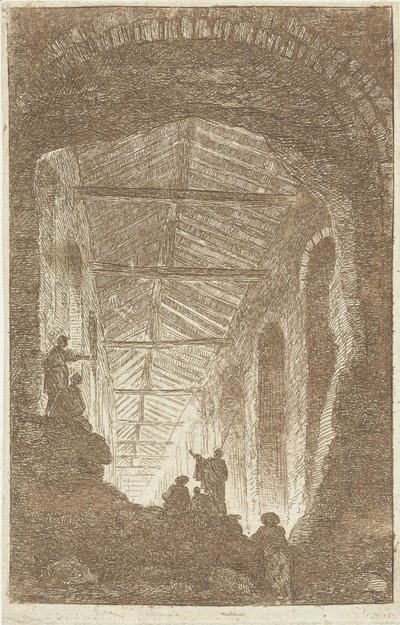 Galerie starožitností Les Soirees de Rome (název série) Římské tváře (název série) od Hubert Robert