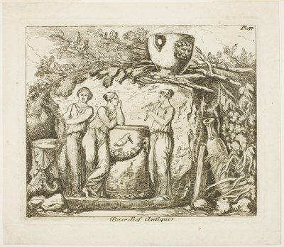 Starožitný reliéf od Hubert Robert