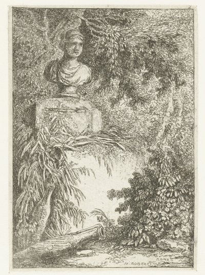 poprsí Les Soirees de Rome (název série) Římské tváře (název série) od Hubert Robert