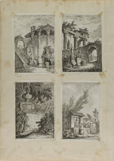 Večery v Římě od Hubert Robert