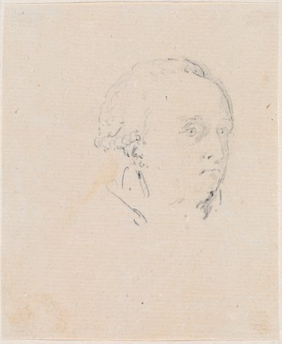 Hlava muže od Hubert Robert