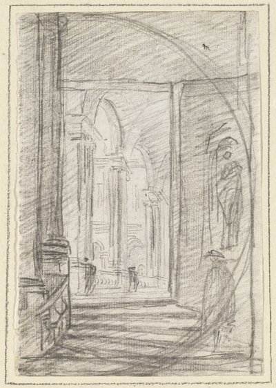 Interiér římského paláce od Hubert Robert