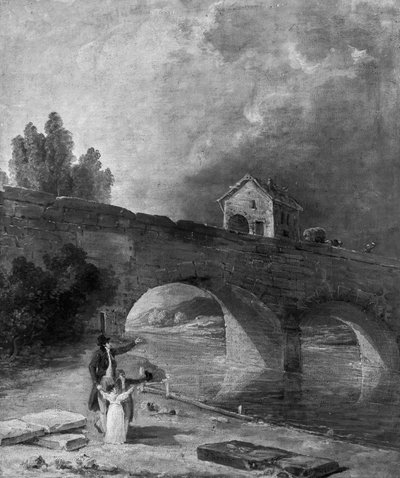 Krajina s mostem od Hubert Robert