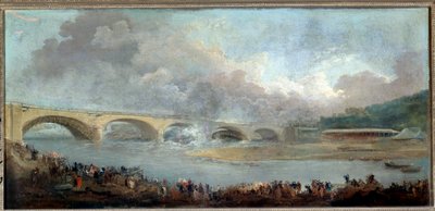Rozhodnutí o mostu Neuilly dne 22.09.1772 Malba Huberta Roberta (1733-1808) 1772 Ne. 1,13x1,95m Paříž, Carnavalet Museum od Hubert Robert