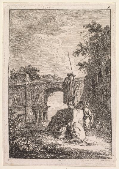 Večery Říma: Vítězný oblouk, 1763-1764. od Hubert Robert