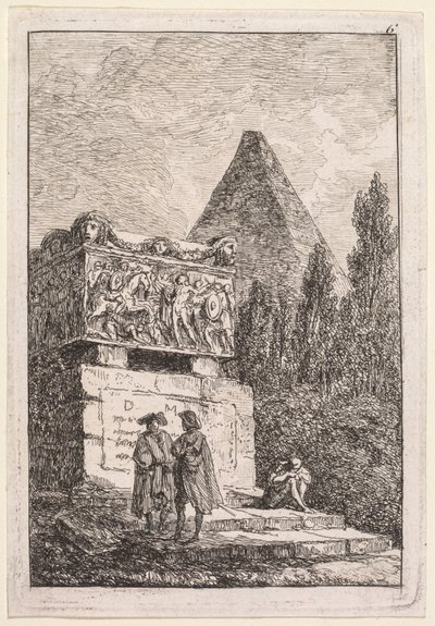 Večery Říma: Sarkofág od Hubert Robert