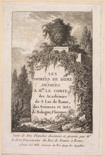 Večery v Římě: Titulní strana od Hubert Robert
