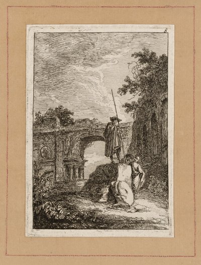 Deska osmá z večerů v Římě od Hubert Robert