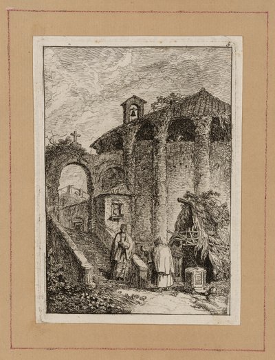 Pátá deska z Večerů v Římě od Hubert Robert