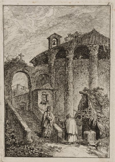 Pátá deska z Večerů v Římě od Hubert Robert