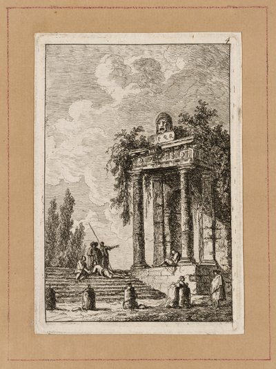 Deska čtyři z Večerů v Římě od Hubert Robert
